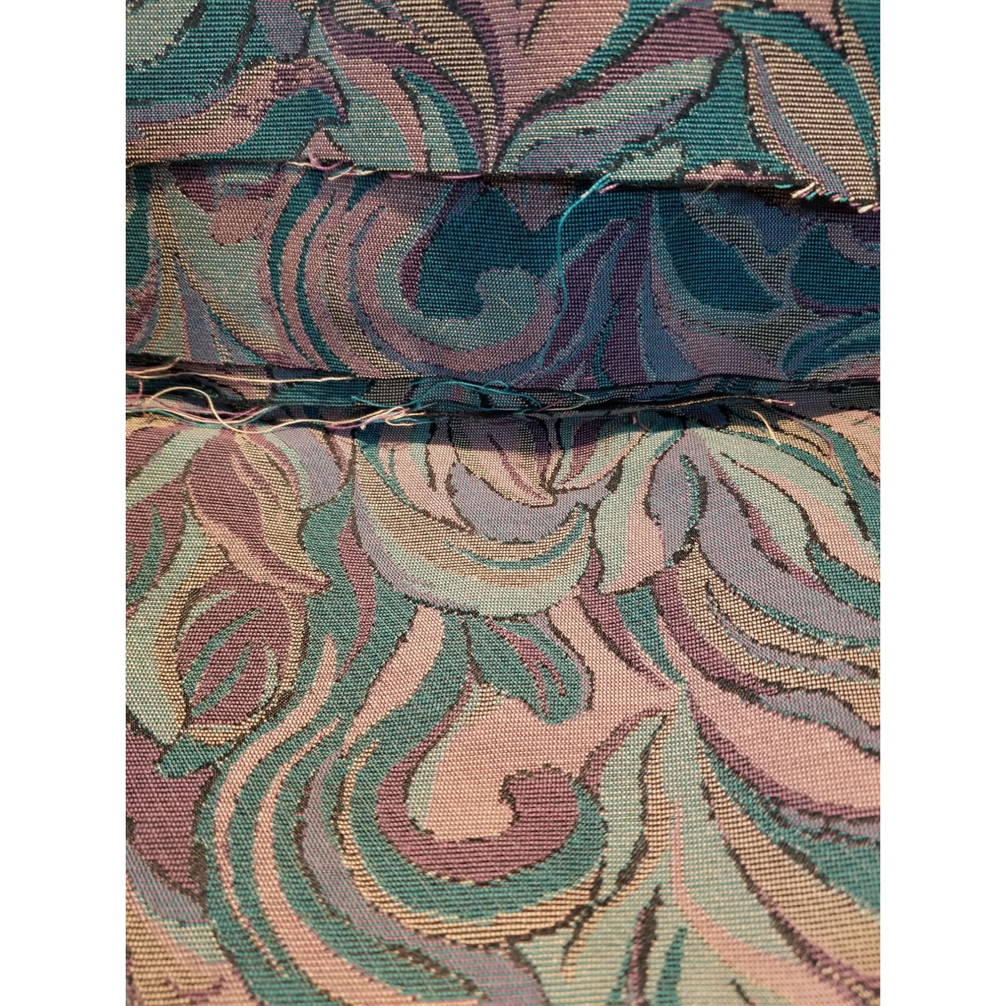Material Fabric Upholstery Tapestry Green Brown Grey 44" x 54" Heavy