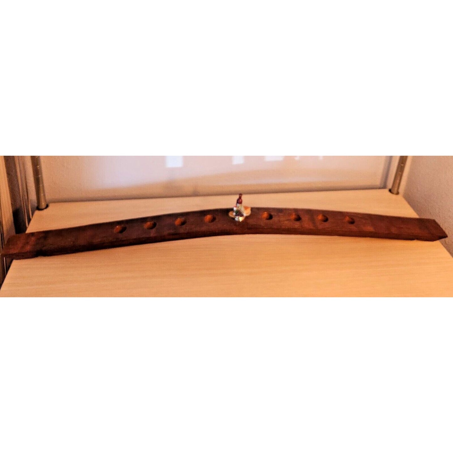 Wine Barrel Stopper Holder 9 Holes Display Cab Soaked 36 " x 2 1/2" x 2 1/2"