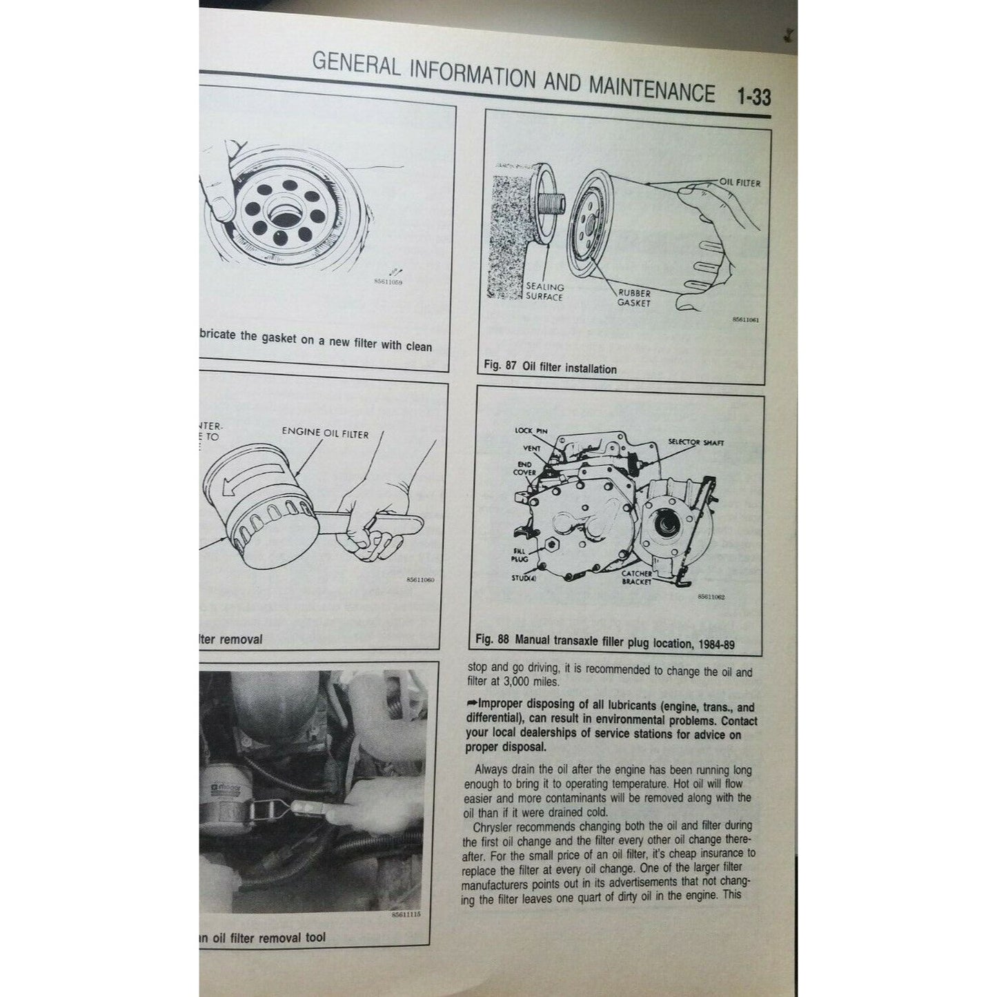 1984-92 Chilton's Chrysler Caravan Voyager Repair Manual # 8155