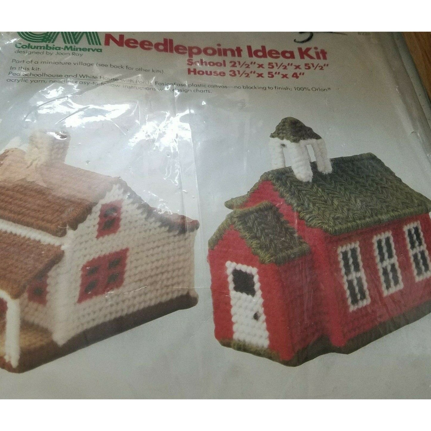 Craft Kit Columbia Minerva Needlepoint Idea Kit School & House Miniature Village