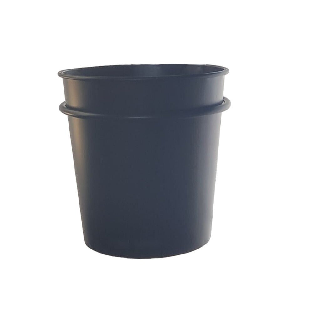 AVON On the Wall Collection Bucket with Holder Black Bucket 5" with hanger 7"