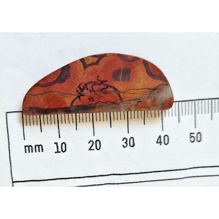 Gemstones Matched Pair Poppy Jasper 10 gr Earrings 50 ct Size 40mm x 10 mm