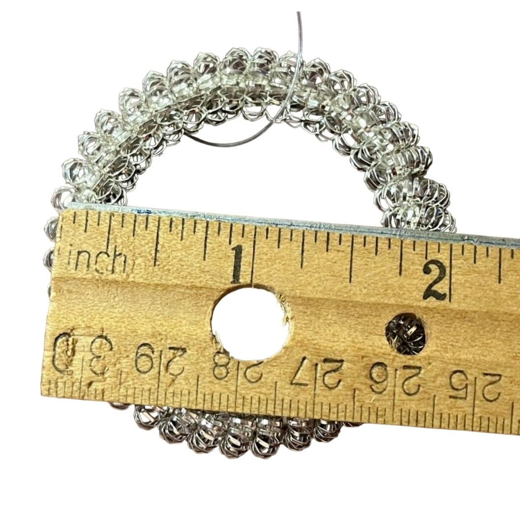 Set of 4 Silver Sparkle Garland Napkin Rings ~ Town & Country