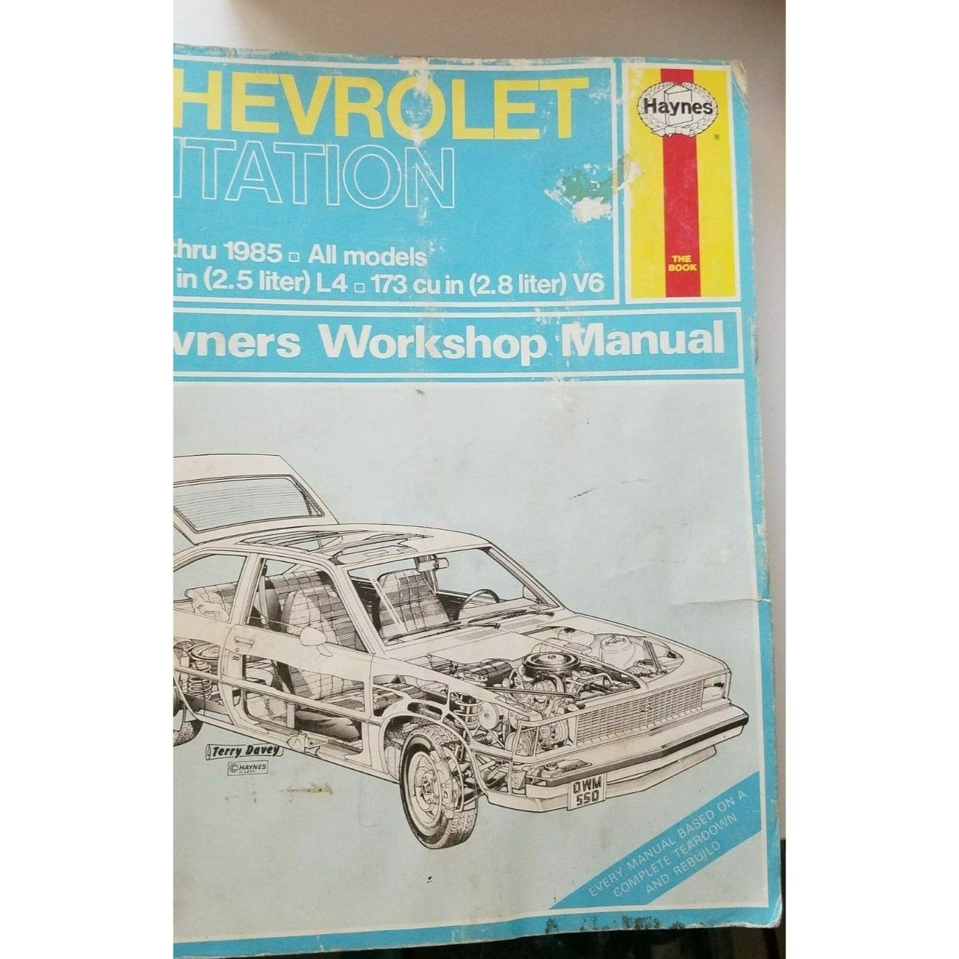 1987 thru 1985 Haynes Chevy Citation 151 173 Automobile Repair Shop # 550