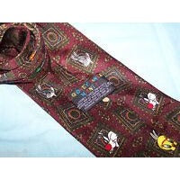 Tie Marvin Martian Tweety Sylvester Neck Tie Red Black 60 " Long 3 1/2" Wide