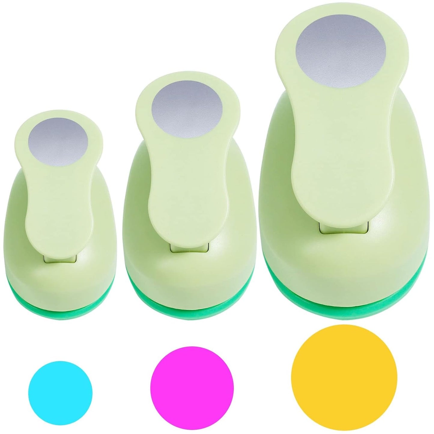 UCEC Circle Punch, 2+1.5+1Inch Circle Paper Punch, 3 Pcs Paper Punches for Crafting, Circle Hole Punch, Circle Cutter for Scrapbook, Cards,