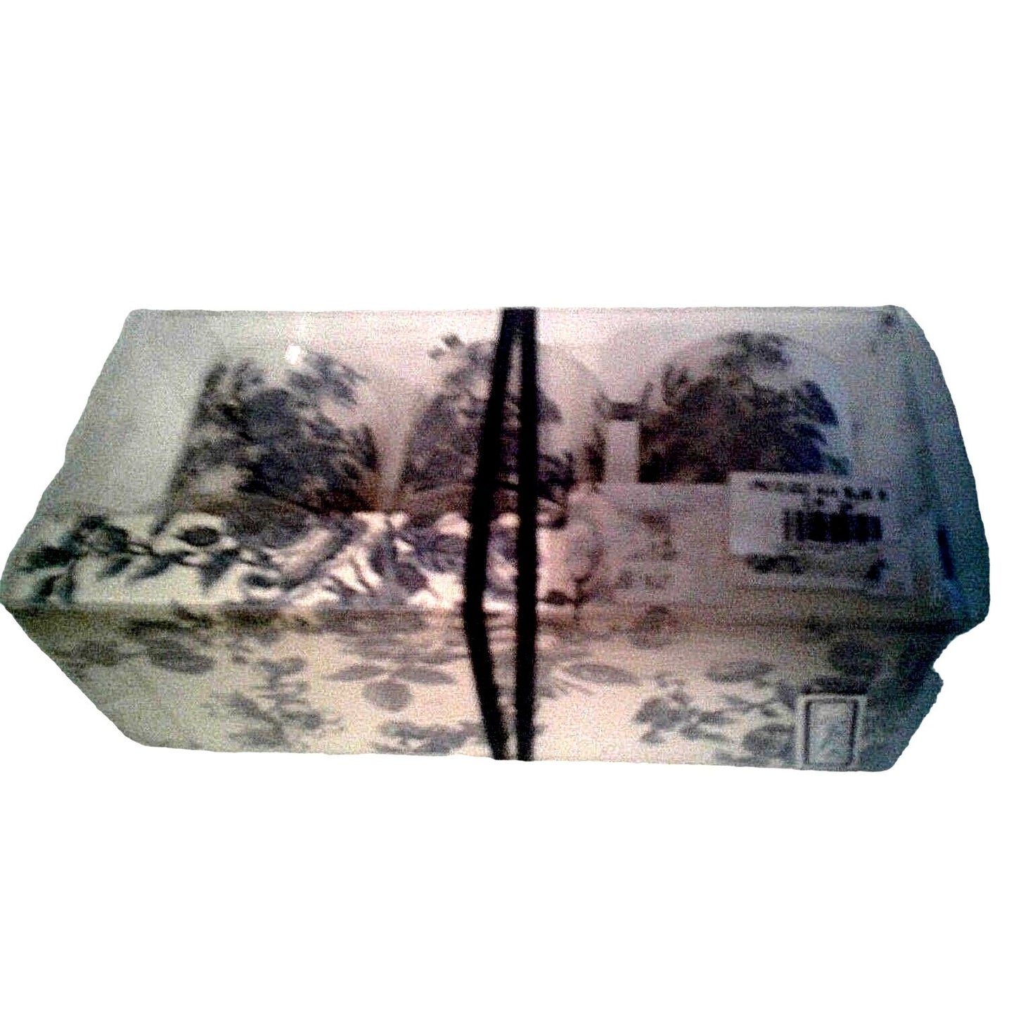 Candles White Sparkle Votive Blue Floral   2 1/2 " Tall 2" Top Gift Box Set of 3 Sparkle on Top