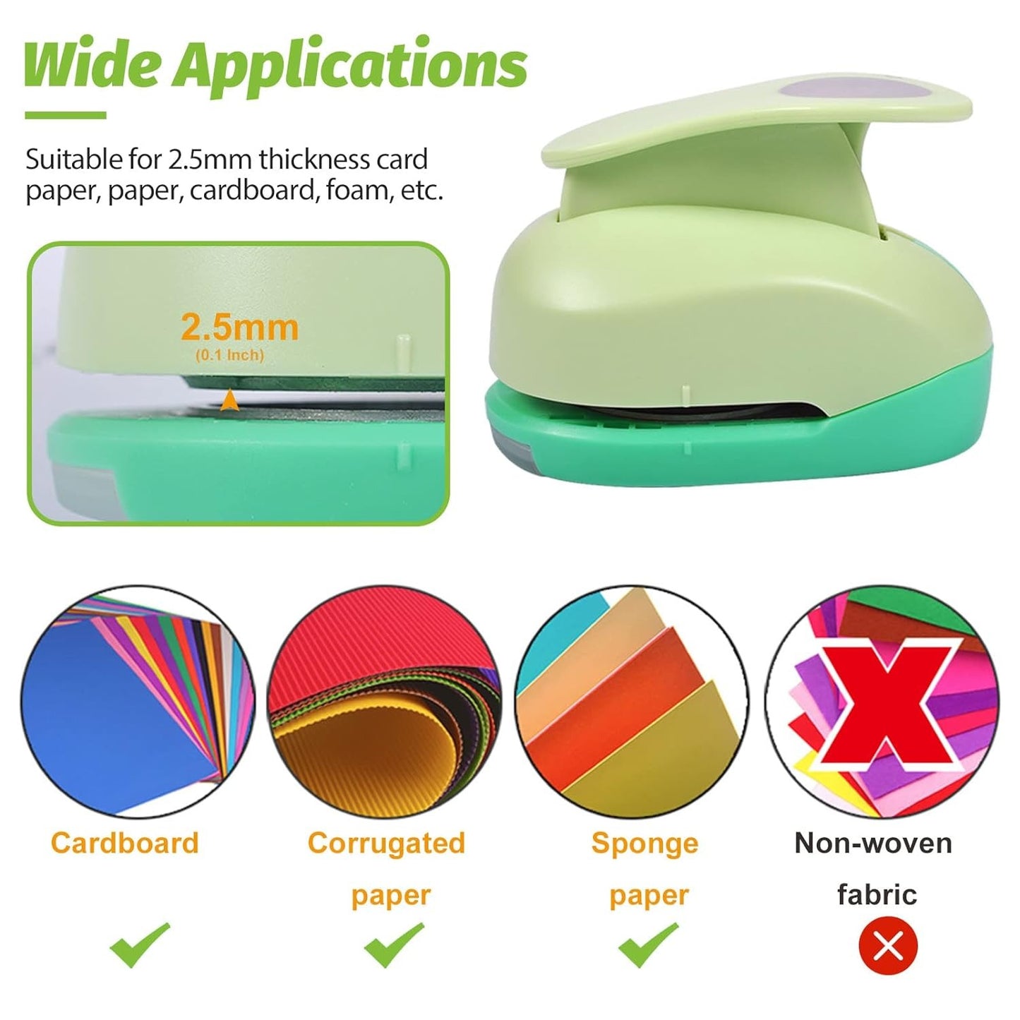 UCEC Circle Punch, 2+1.5+1Inch Circle Paper Punch, 3 Pcs Paper Punches for Crafting, Circle Hole Punch, Circle Cutter for Scrapbook, Cards,