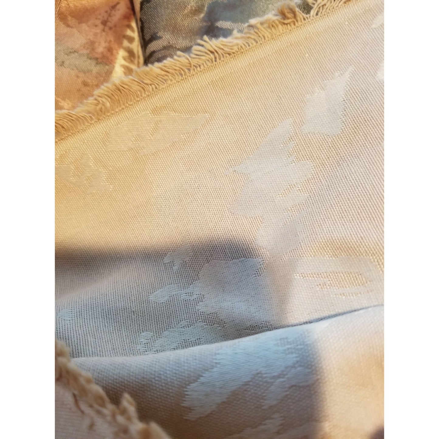 Material Fabric Brown Gold Grey 56" x 112" Heavy Fabric Transprint  1998