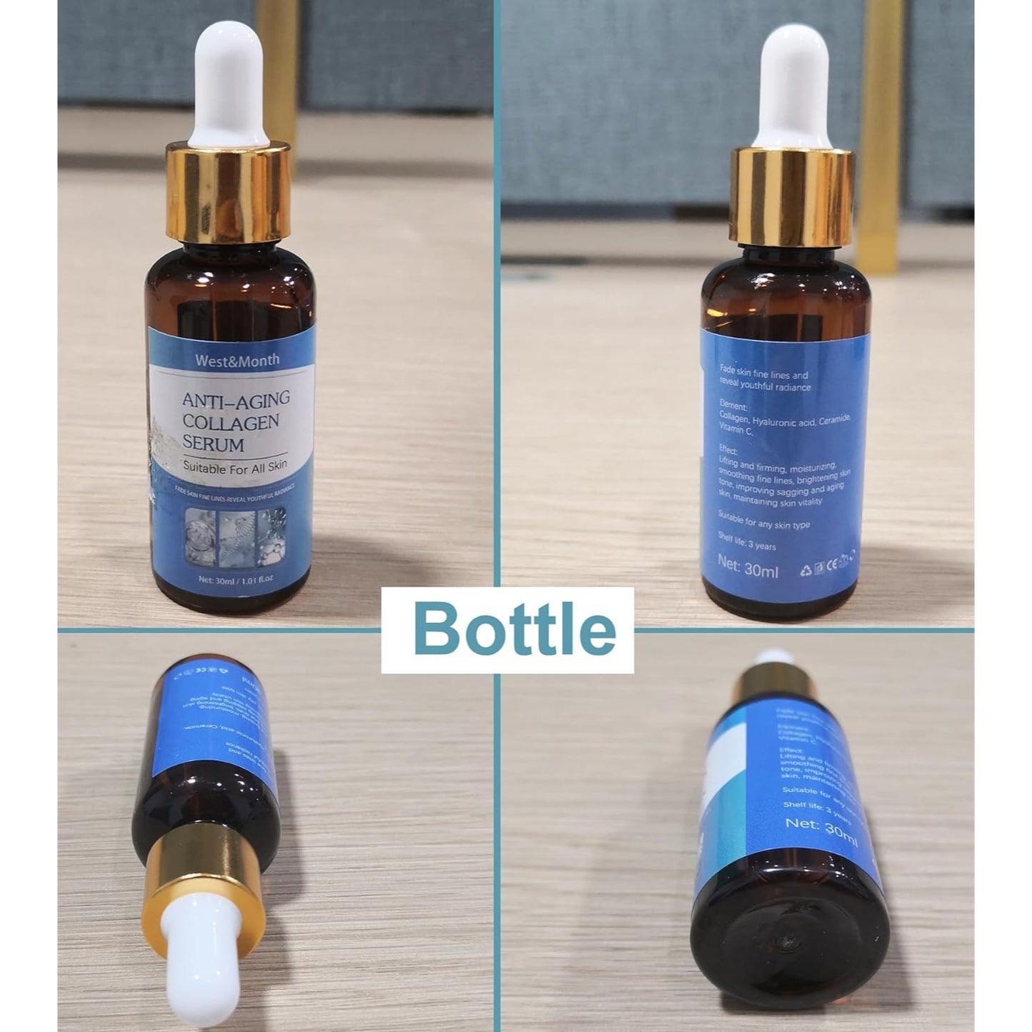2 Pack Botox Stock Solution Facial Serum Vitamin C Serum For Face, Anti Aging Collagen Serum Vitamin E, Salicylic & Amino Acids, Botox