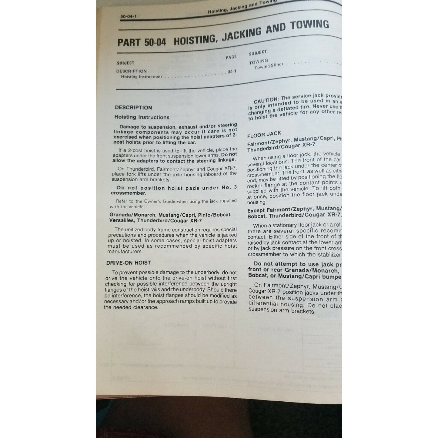 1980 Ford  Car Shop Manual Pre Delivery Maintenance Lubrication All Models