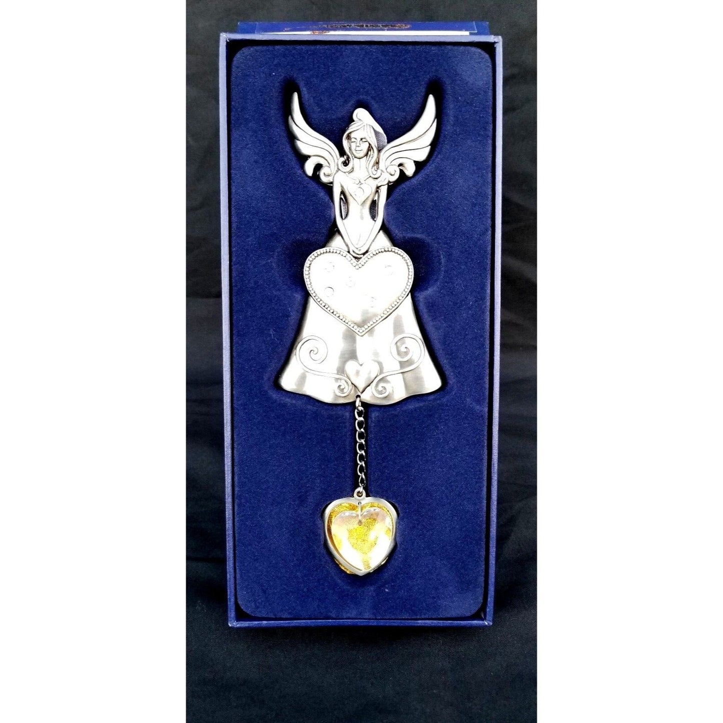 Dream Angel Suncatcher Hanging Ornament Yellow Stone Elegant Silver Ornament