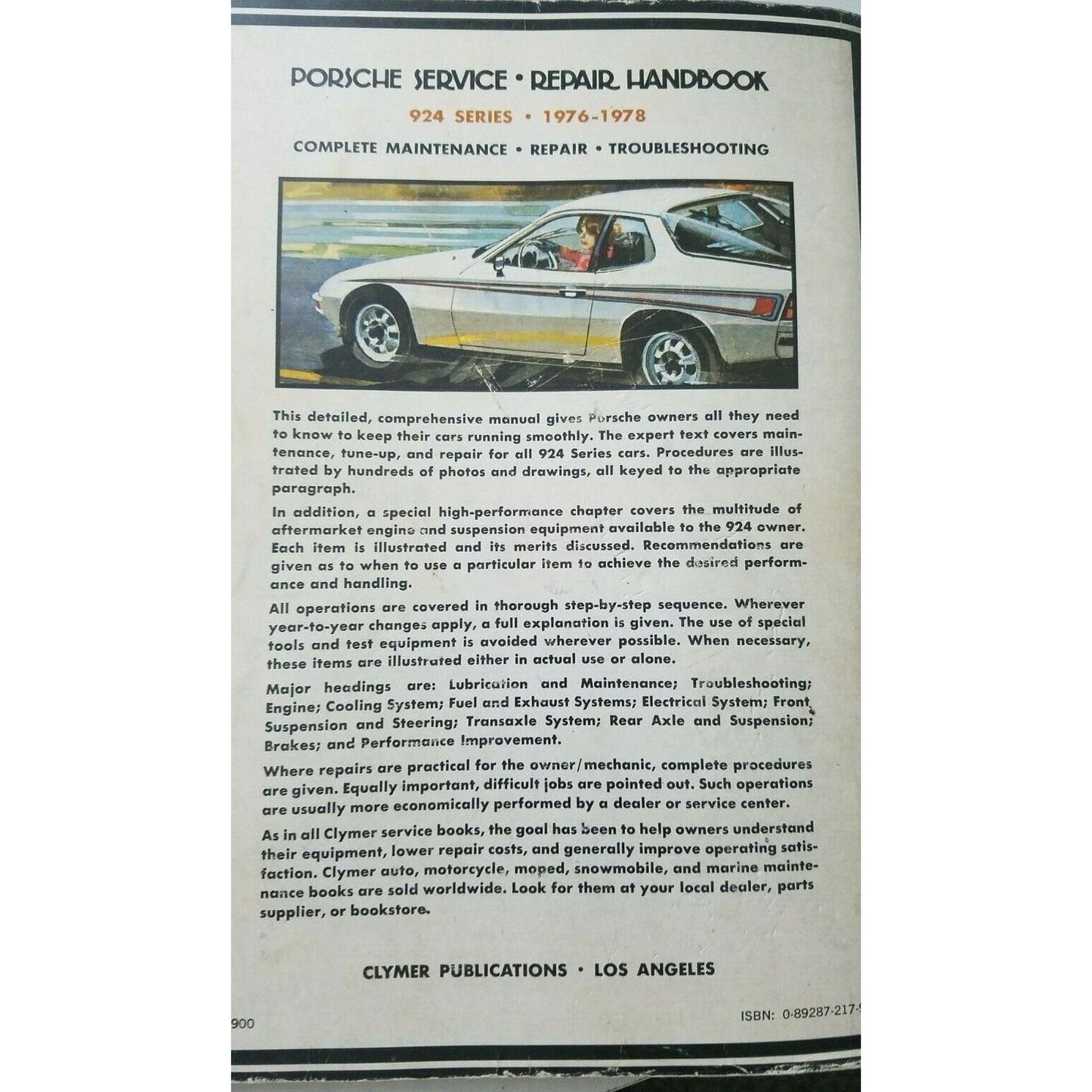 1976-78  Clymer Publication Porsche Service Repair Handbook 924 Series