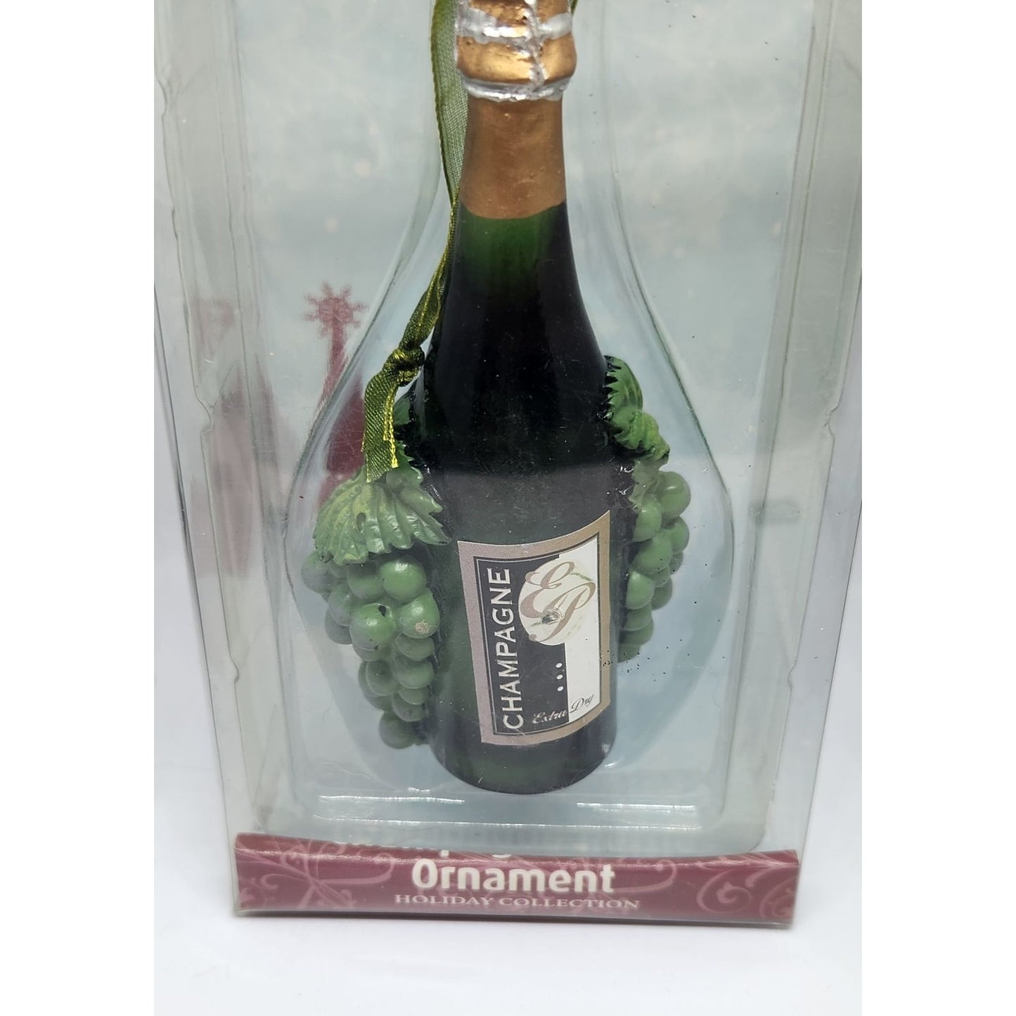 Christmas Ornament Champagne  Bottle  4 1/2" Tall Epic Hanging