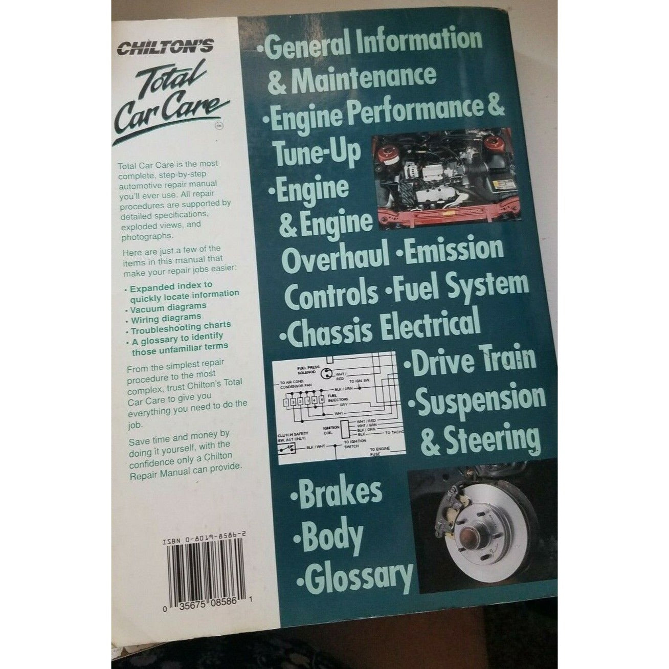 1970 - 1987 Chilton's Toyota Corolla Repair Manual Wiring & Vacuum Diagrams