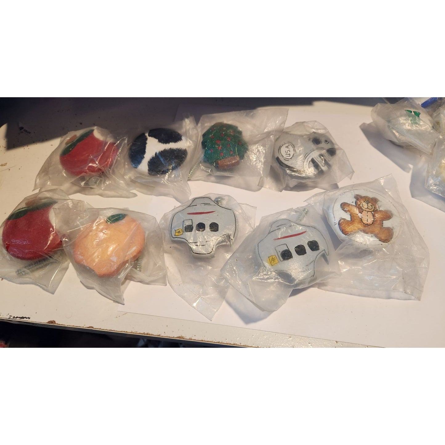 Door Pulls 8 Airplane Apples Bear Tree Wood Painted 2" Wood