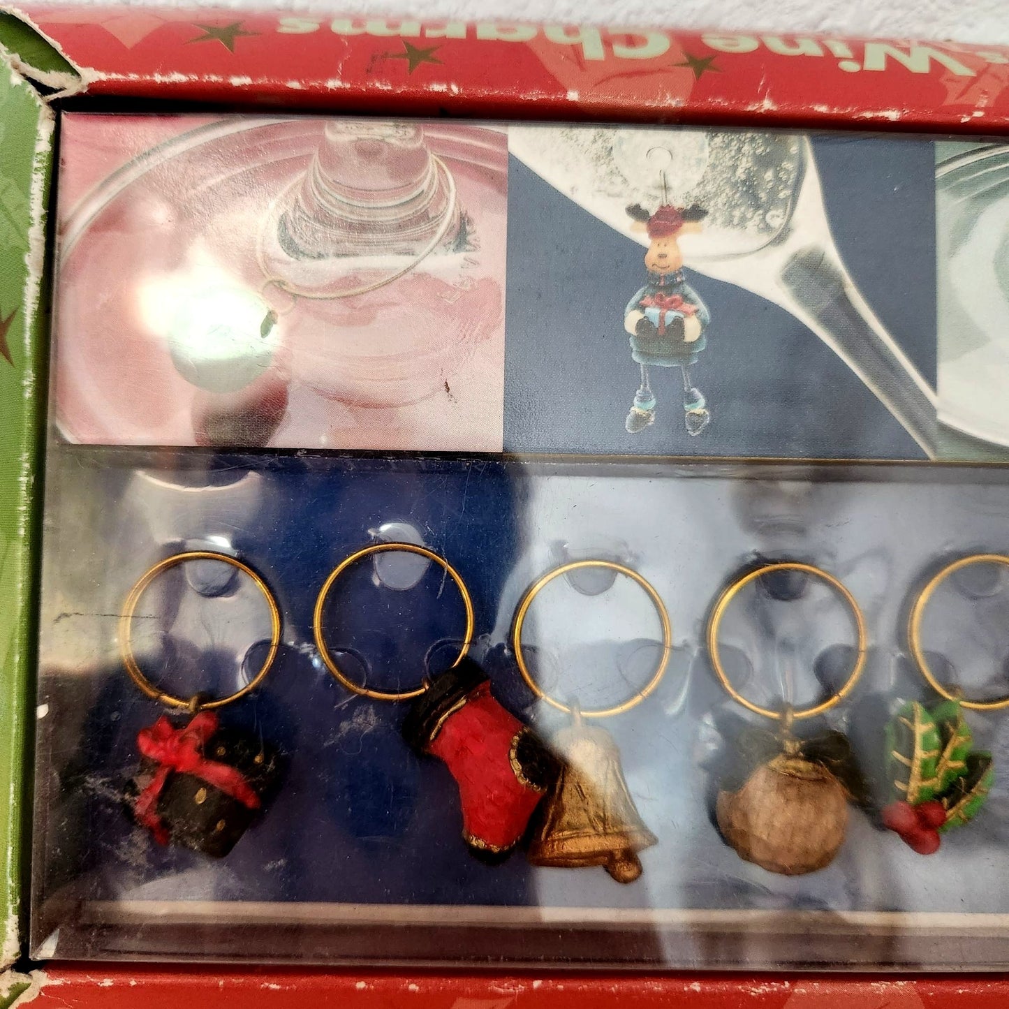 Christmas Ornament Wine Charms Marque-Verres de Noel Set of 6