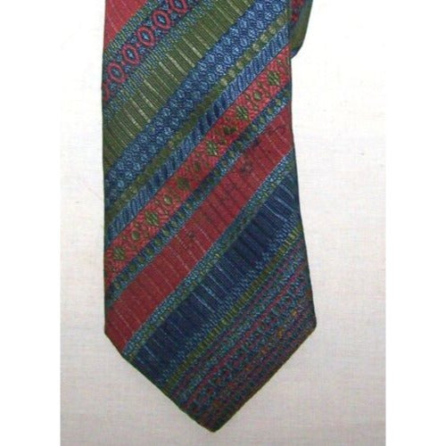 Tie Red Green Black  Acetate Neck Tie No name  Brand  58 " Long  3 1/2"  Wide