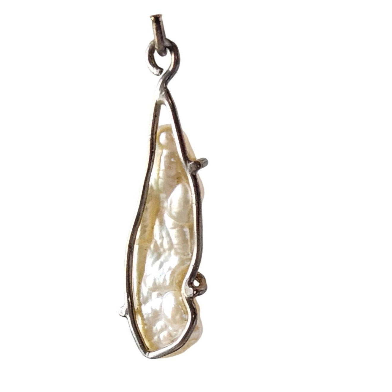 Black Coral Gold Wire wrap Brogue Pearls Earrings Post 11 gr 30mm x 10mm 925 Silver