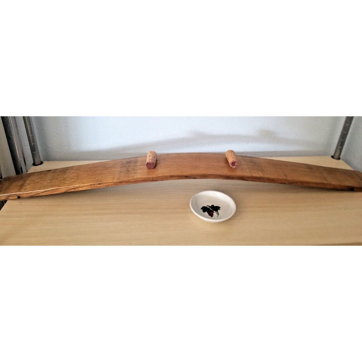 Wine Stave Sushi Tray Cork Feet Grape Dipping Bowl 37" x 3 1/2 " x 2" Food Safe