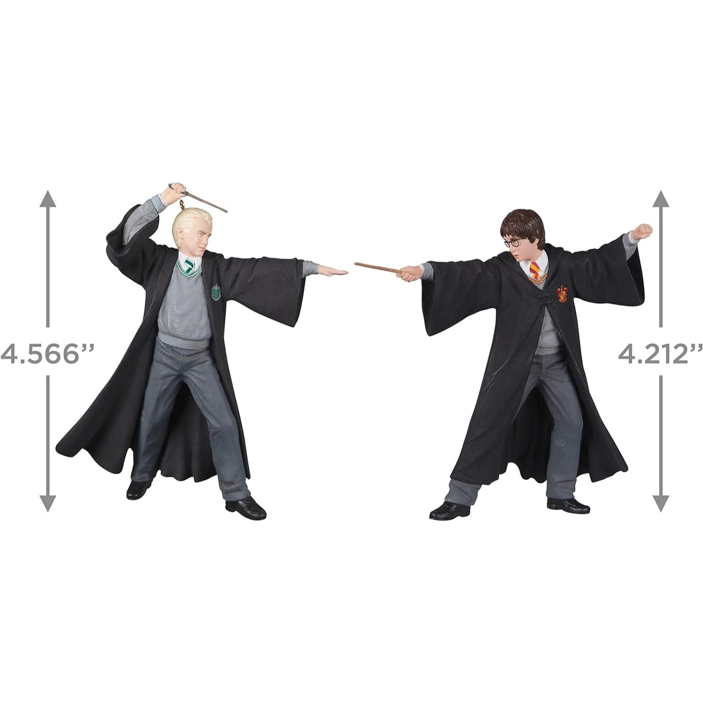 Hallmark Keepsake Plastic Christmas Ornament 2022, Harry Potter and The Chamber of Secrets 20th Anniversary The Dueling Club, Set of 2