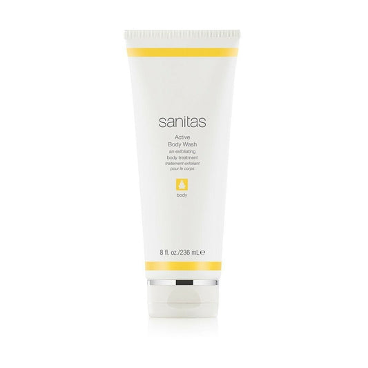 Skin Care Sanitas Active Body Wash, Exfoliating Body Wash, 8 Oz
