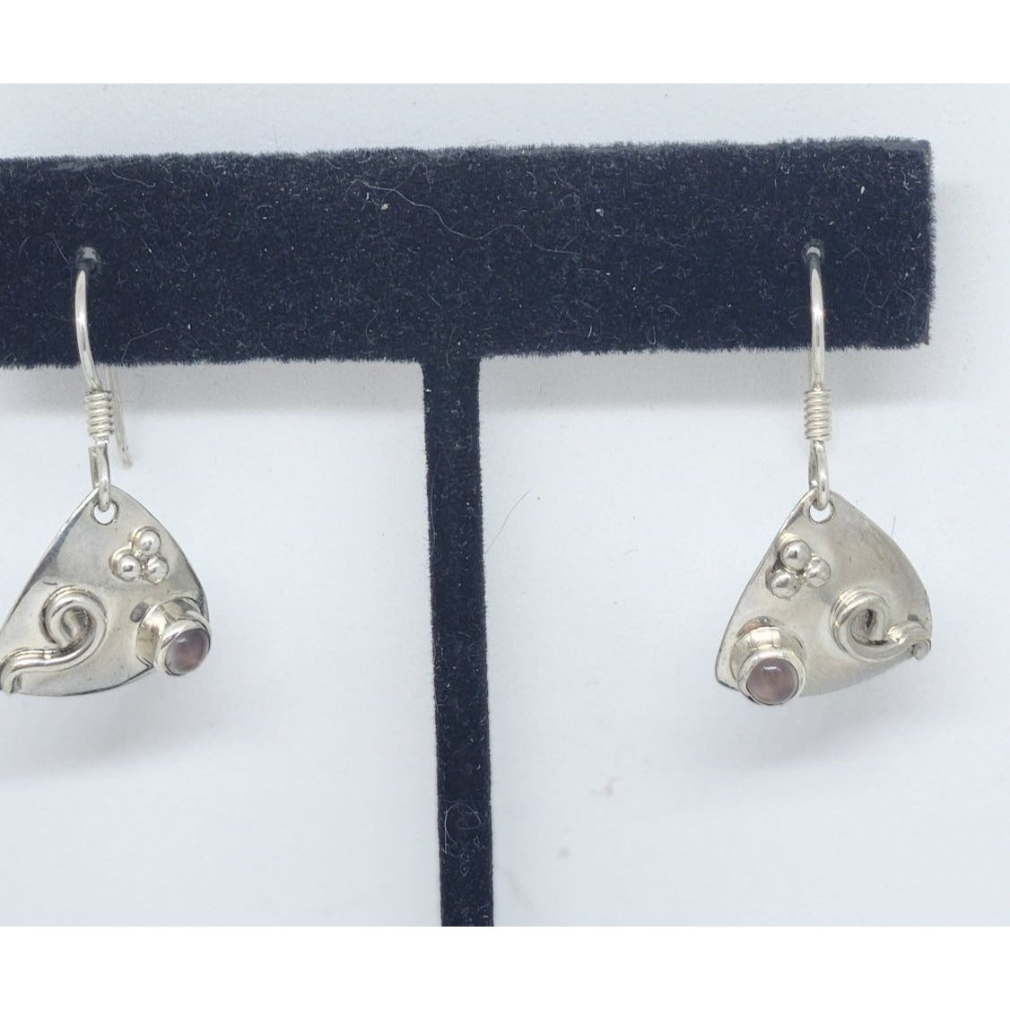 Jewelry Earrings Set Tiger Eye Circle 925 Silver Weight 4 Gr 18.5 ct Handmade