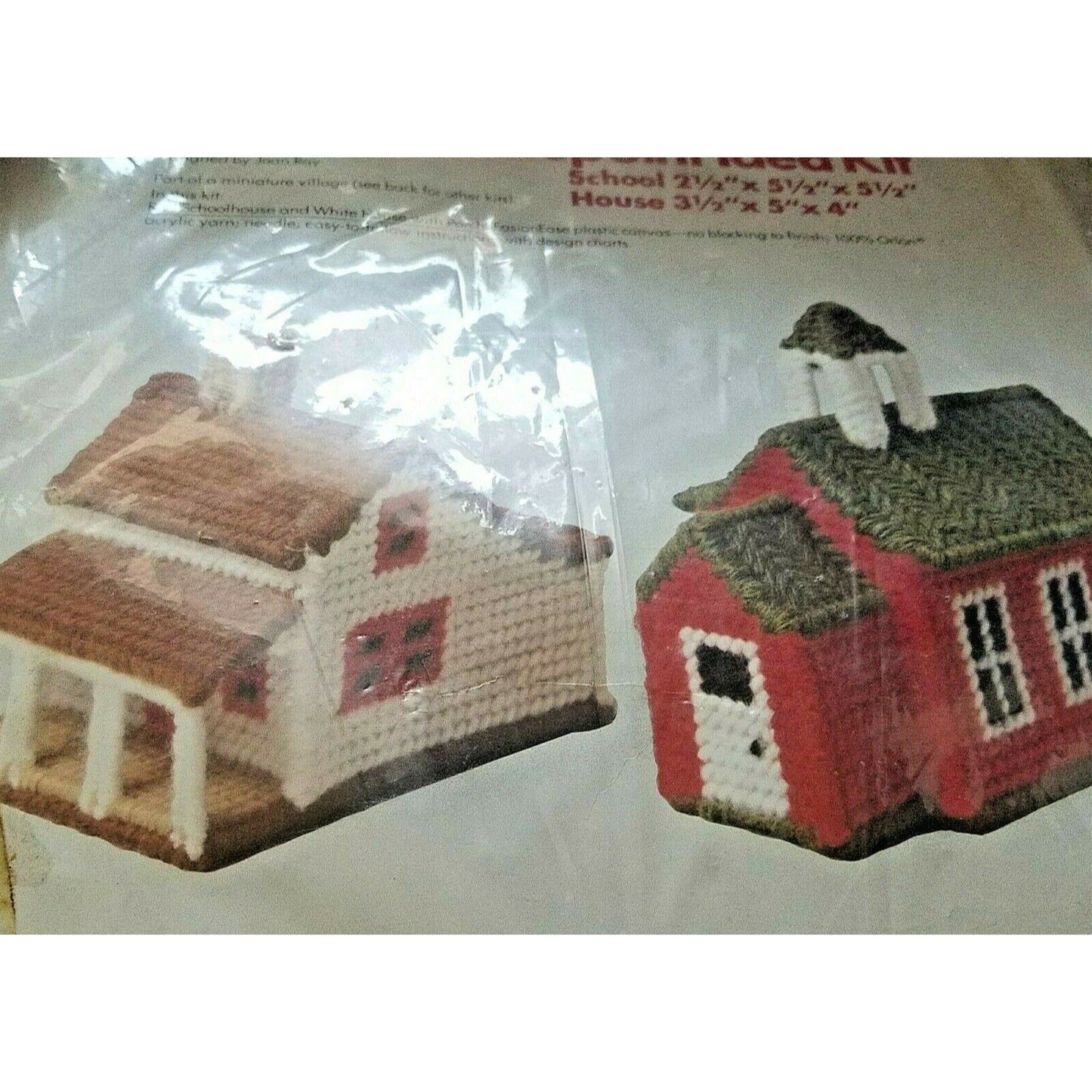 Craft Kit Columbia Minerva Needlepoint Idea Kit School & House Miniature Village