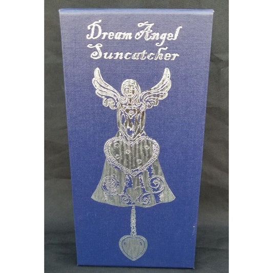Dream Angel Suncatcher Hanging Ornament Yellow Stone Elegant Silver Ornament