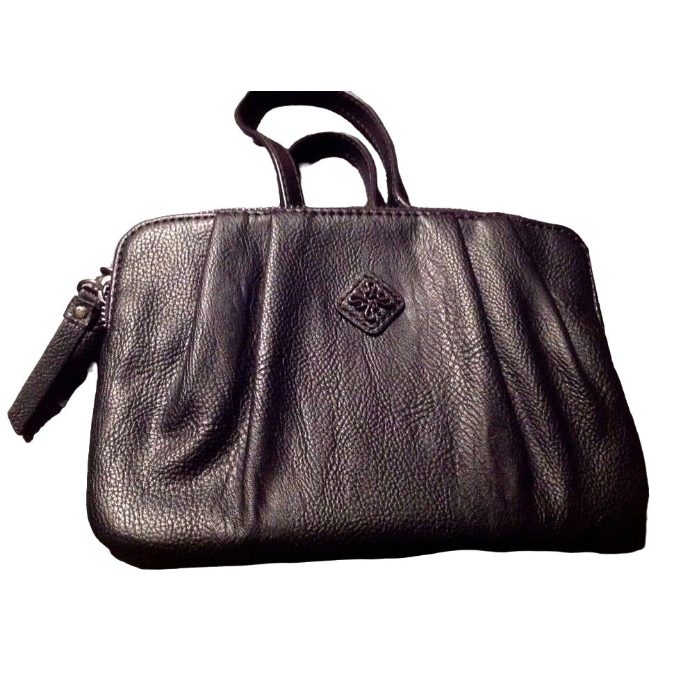 Purse Bag Simply Vera Wang Black Crossbody 50" Strap 8" x 5" x 3" 2 Zip Sections Card slots Pocket