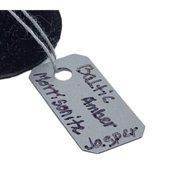 Earrings Baltic Amber Moissanite Jasper 925 Silver 14K Gold 10.8 Gr Silver Hooks