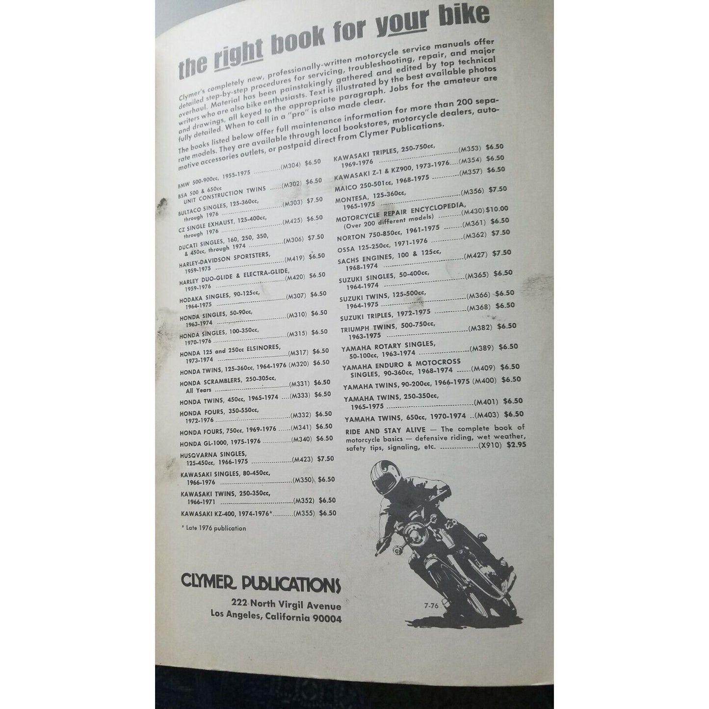 1967 - 1976 Clymer Publication SAAB Service Repair Handbook 95 96 99 Sonete