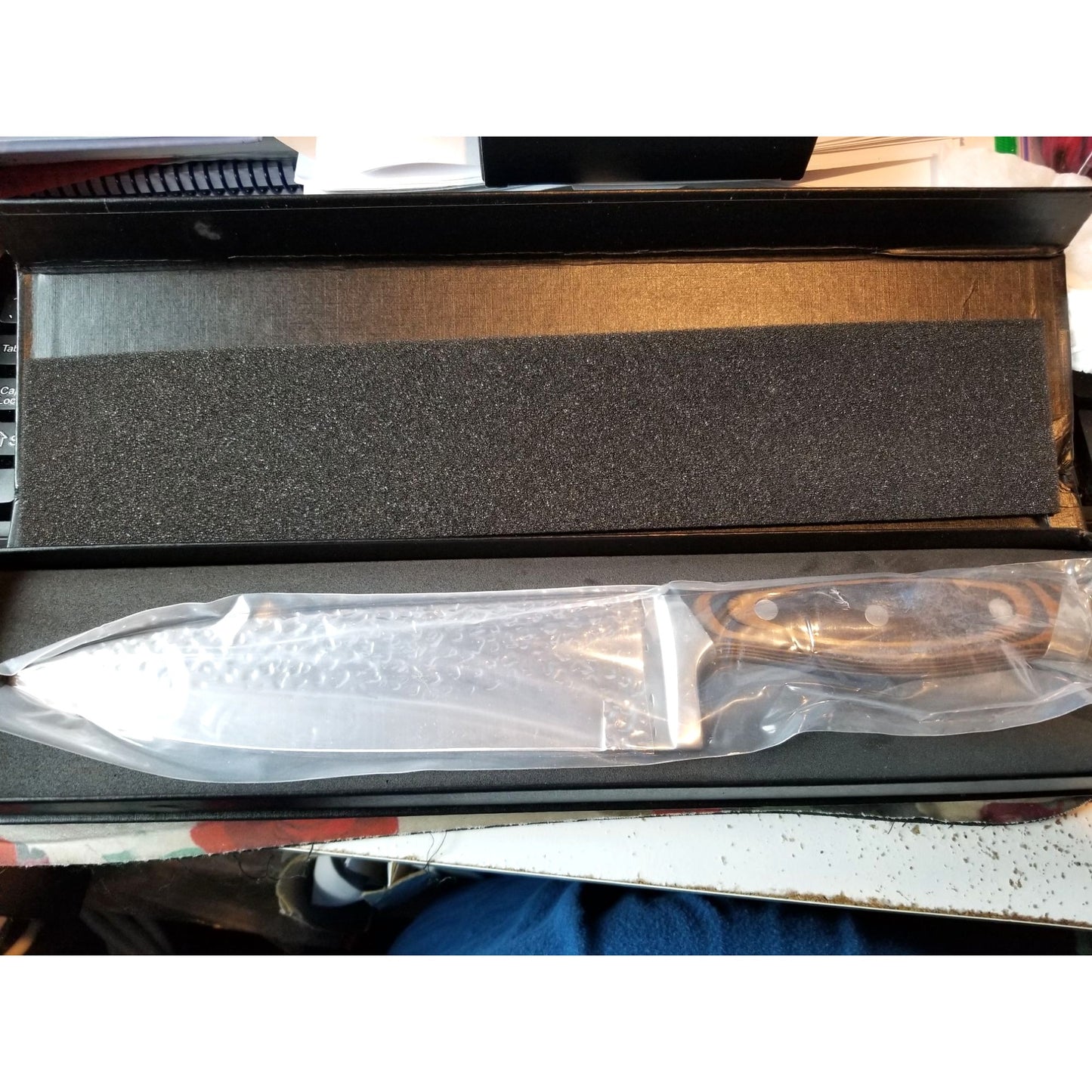 Chef Knife Forged Handmade 8 Inch Professional Kitchen Knife, Meat Cleaver HC Stainless German Steel with Full Tang Wood Handle
