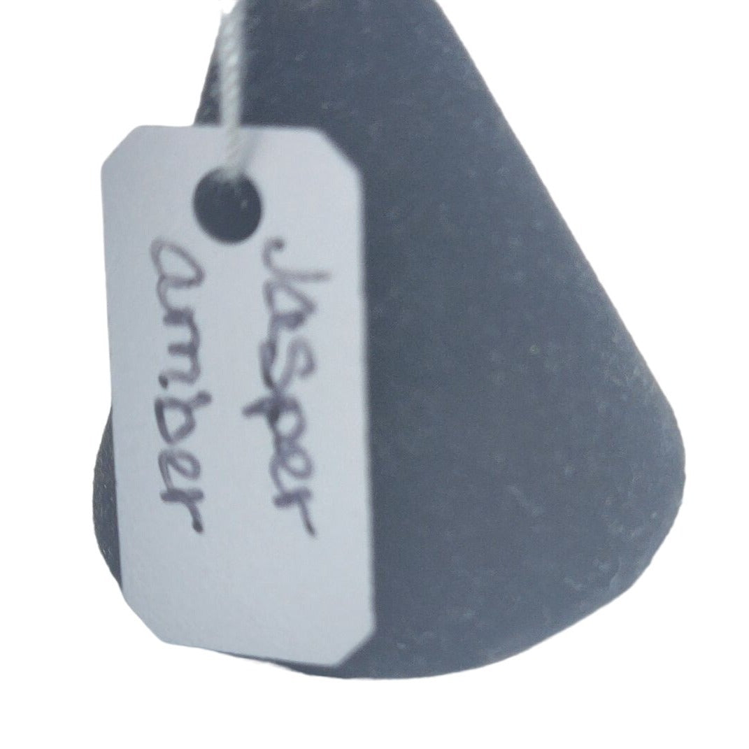 Amber & Jasper Earrings 9.3 gr  925 Silver 14k Gold Silver Post 40mm x 15mm Jerry & Fran Harr