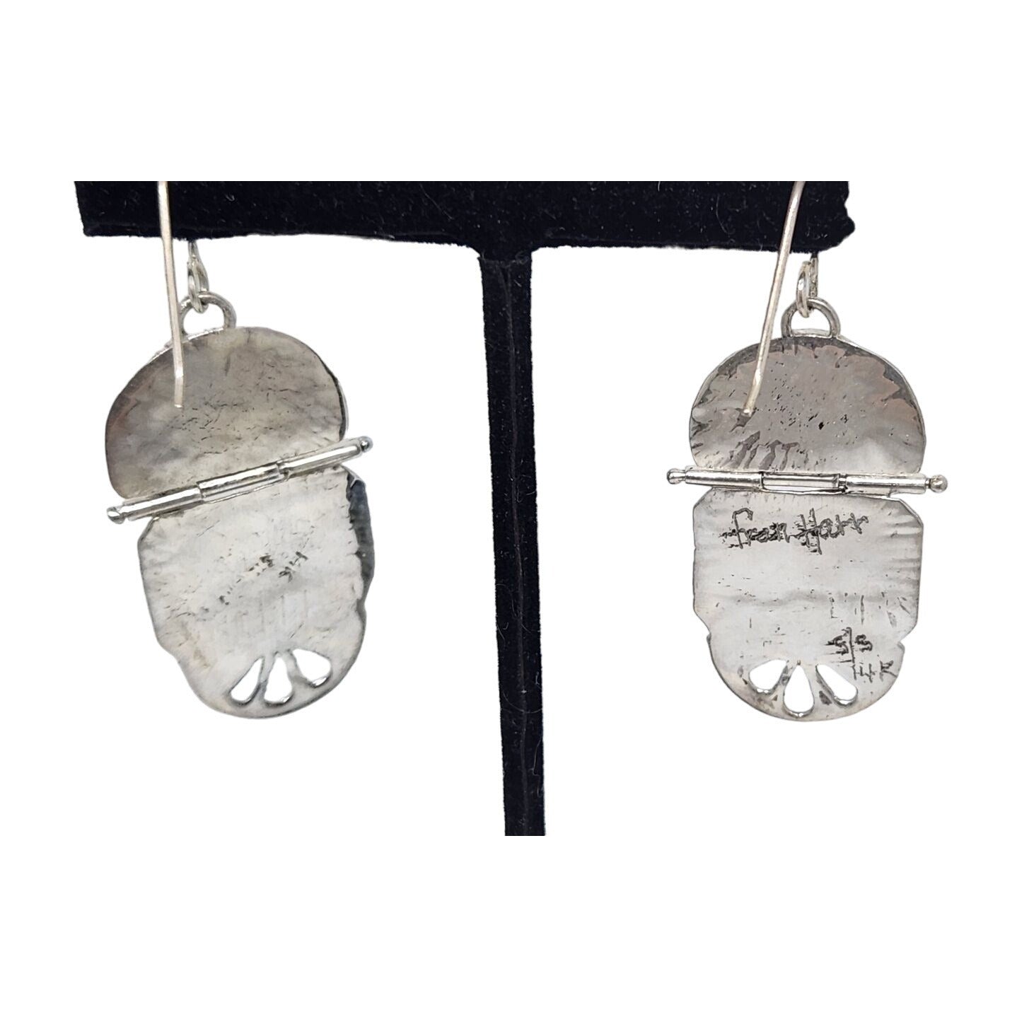 Earrings Baltic Amber Moissanite Jasper 925 Silver 14K Gold 10.8 Gr Silver Hooks