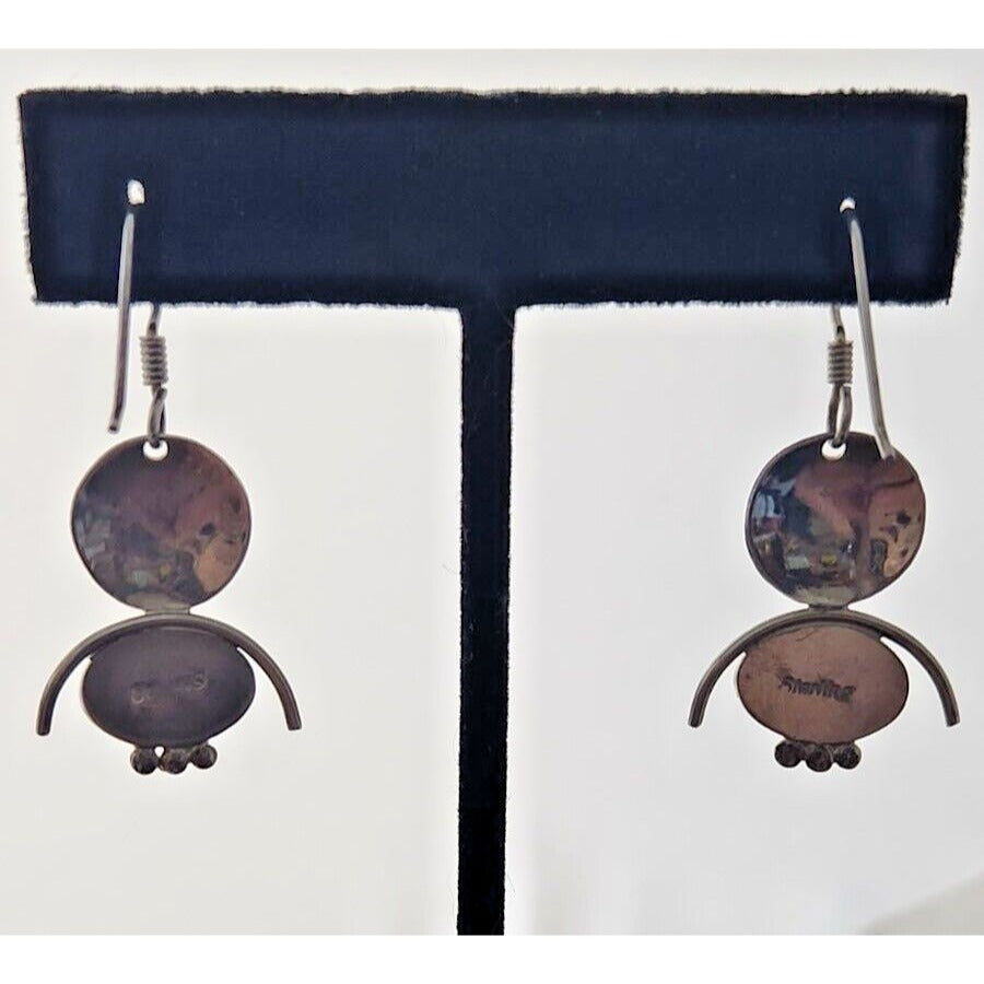 Jewelry Earrings Set Oval Amber Circle Top 925 Silver Weight 5.5 Gr Handmade