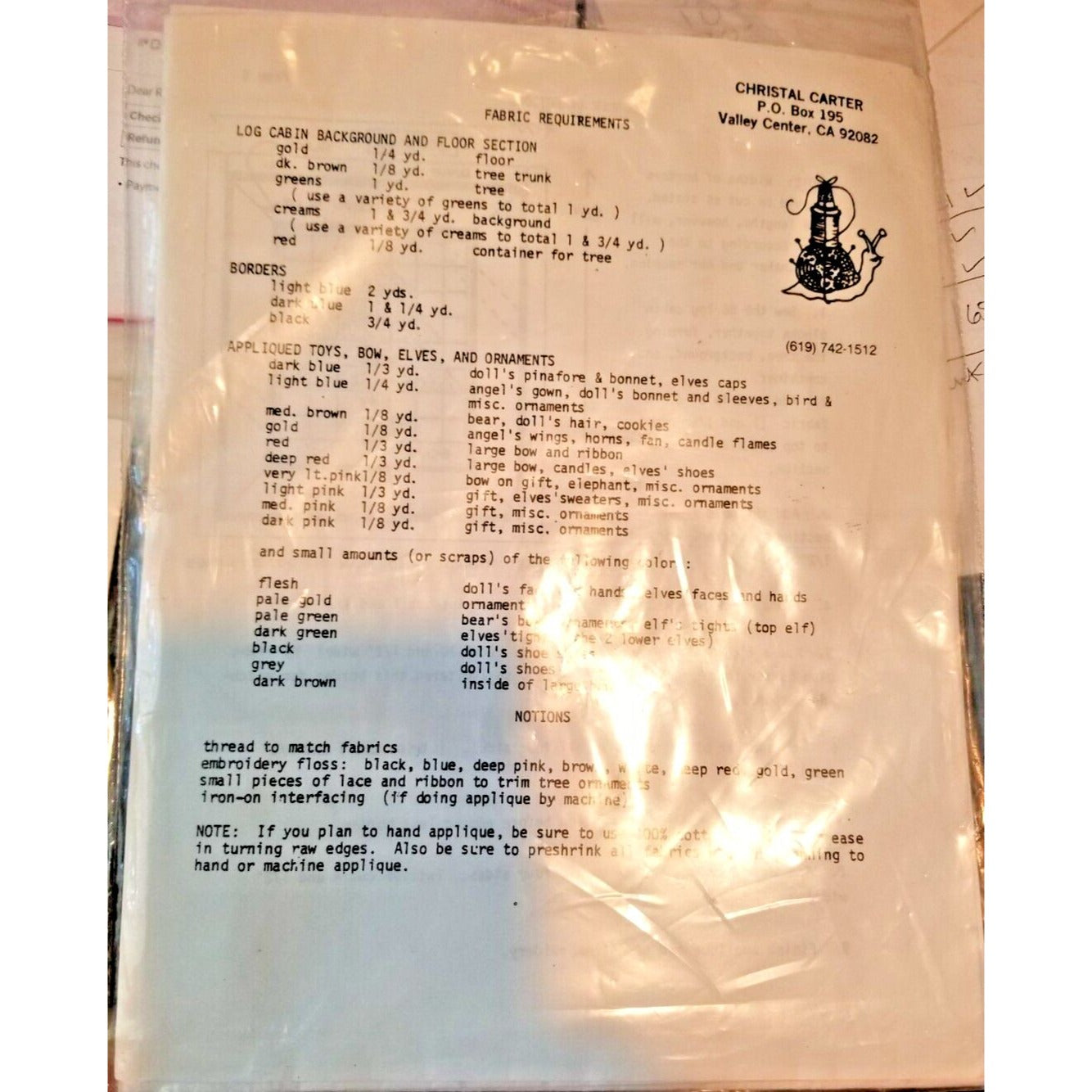 Craft Pattern The Sugarplum Tree Victorian Look Quilt 1985 Instructions