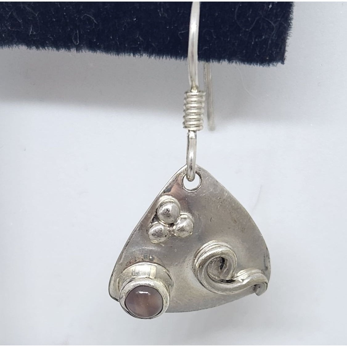 Jewelry Earrings Set Tiger Eye Circle 925 Silver Weight 4 Gr 18.5 ct Handmade