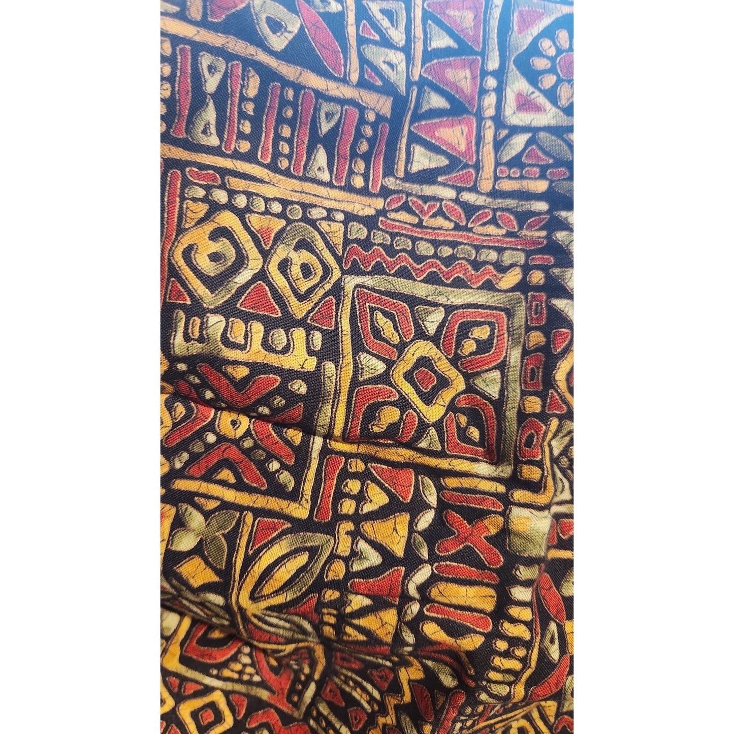 Material Cotton Coral Reef 36 x 45 Screen Print Hoffman International Fabrics Geometric Shapes Green Brown Red
