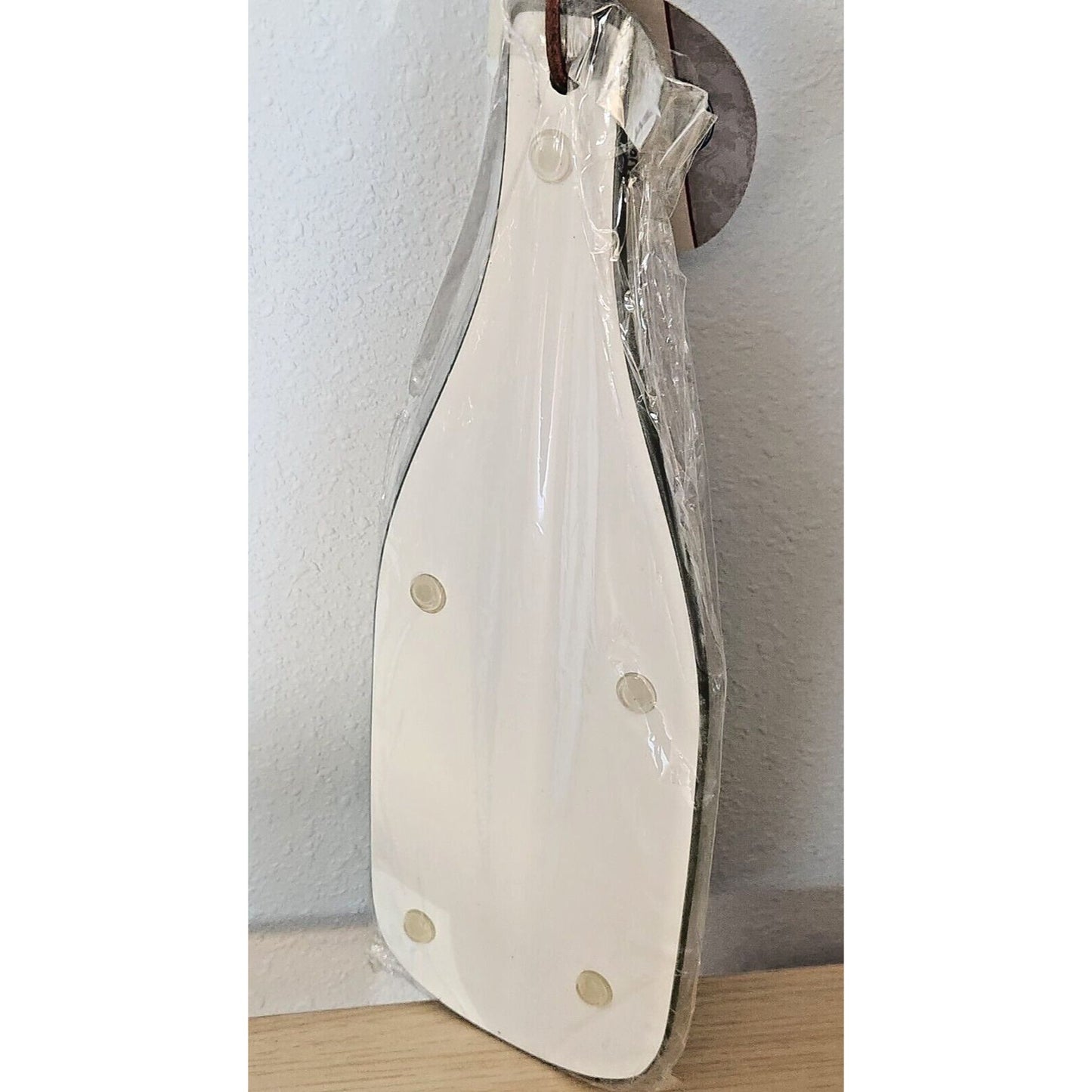 Cutting Board Counter Art Tempered Glass Wine Shape  Vintage  Wine Tasting Open Daily Knife 12 1/2 " x 5 "