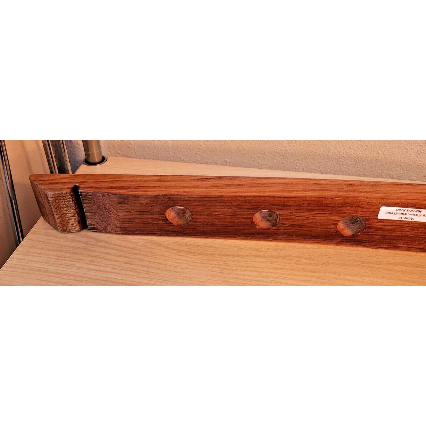 Wine Barrel Bottle Stopper Holder 9 Holes Display Heart 34 " x 2 1/2" x 3 "