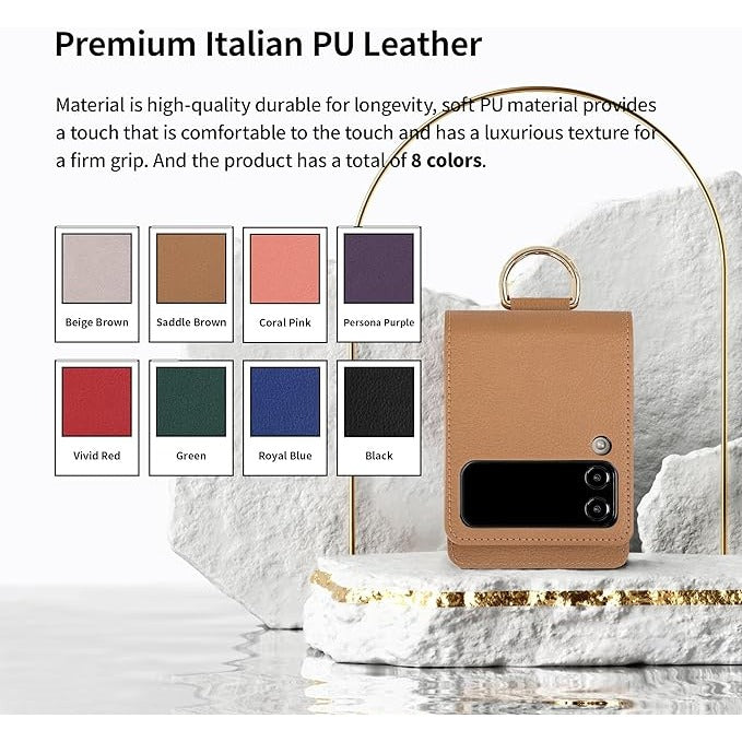 Be Your Santa Samsung Galaxy Z Flip 9 Wallet Case with Card Holder Camera Cover & Hinge Protection Card Wallet with Ring Holder & Wireless C