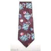 Tie Don Loper Brand Red Blue White Silk Neck Tie 58 " Long 3 1/ 2" Wide