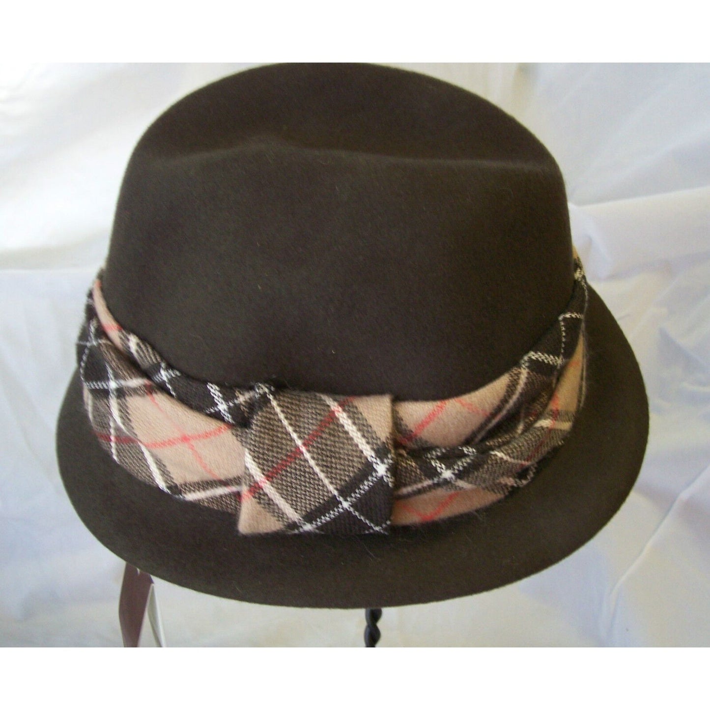 Hat Christys' Brown Size Small Wool Crown Band Side Brim Wedding Dress Ladies