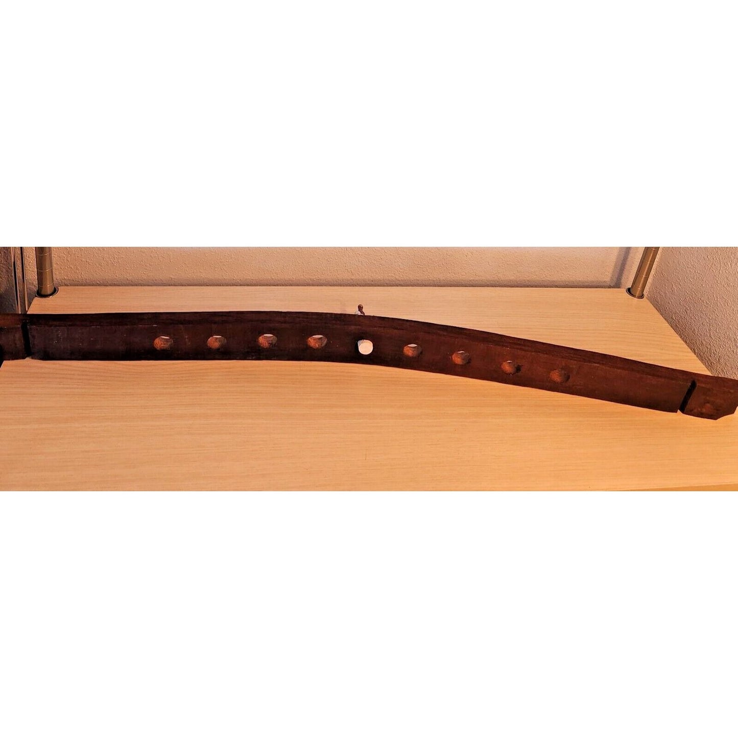 Wine Barrel Stopper Holder 9 Holes Display Cab Soaked 36 " x 2 1/2" x 2 1/2"