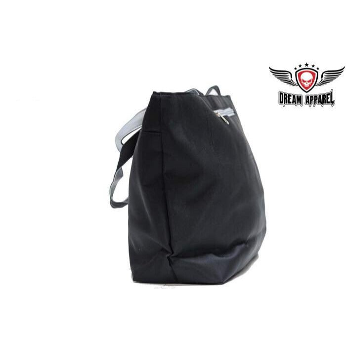 Professional Tote Women Black & Gray Shoulder Purse 20" x 5" x 12.5" Laptop Compartment CD Case and ID holder