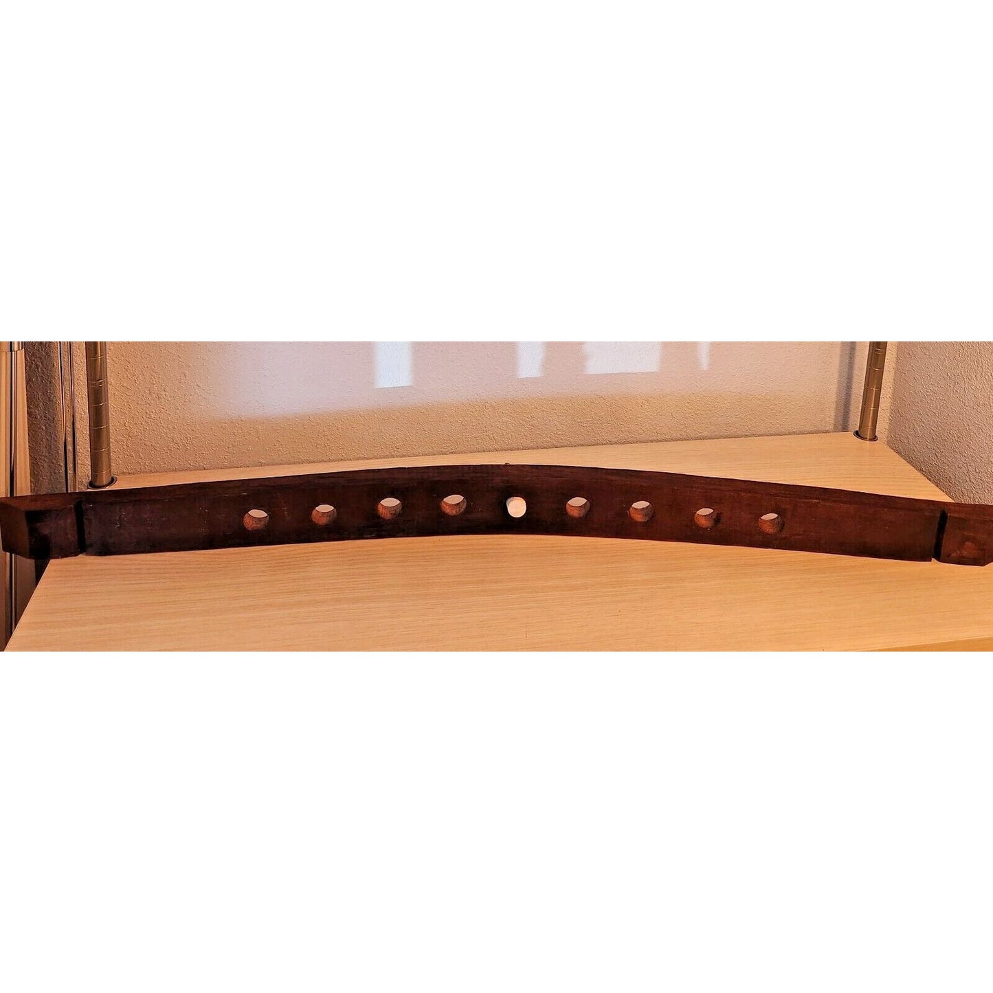 Wine Barrel Stopper Holder 9 Holes Display Cab Soaked 36 " x 2 1/2" x 2 1/2"