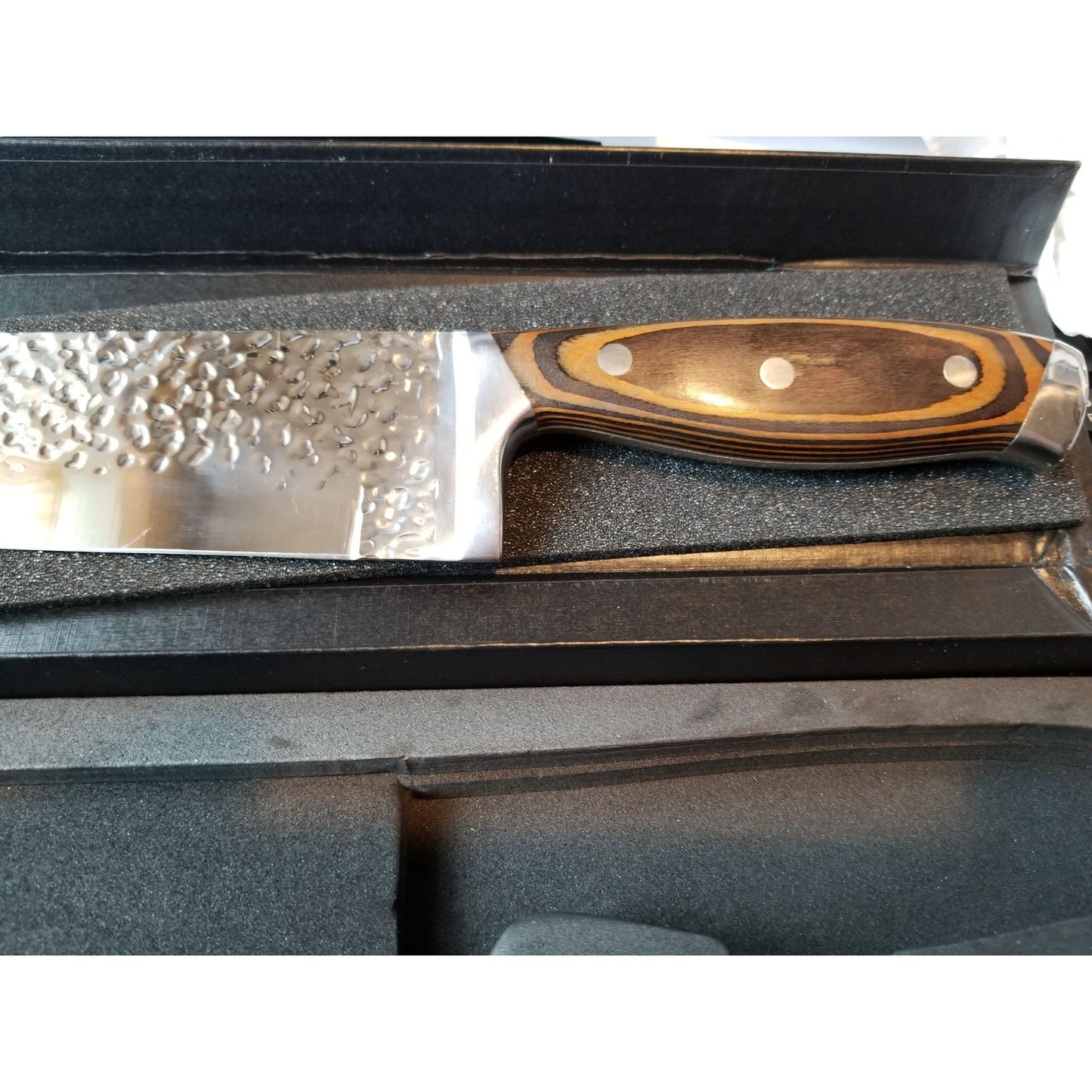 Chef Knife Forged Handmade 8 Inch Professional Kitchen Knife, Meat Cleaver HC Stainless German Steel with Full Tang Wood Handle