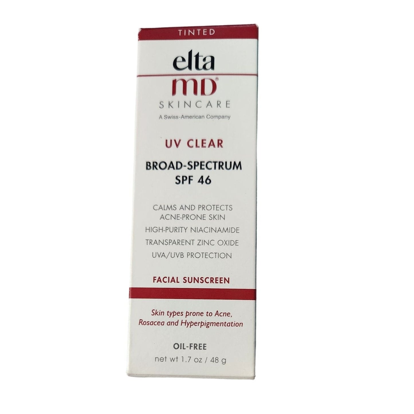 EltaMD UV Clear Tinted Broad Spectrum SPF 46 Facial Sunscreen 1.7 oz new
