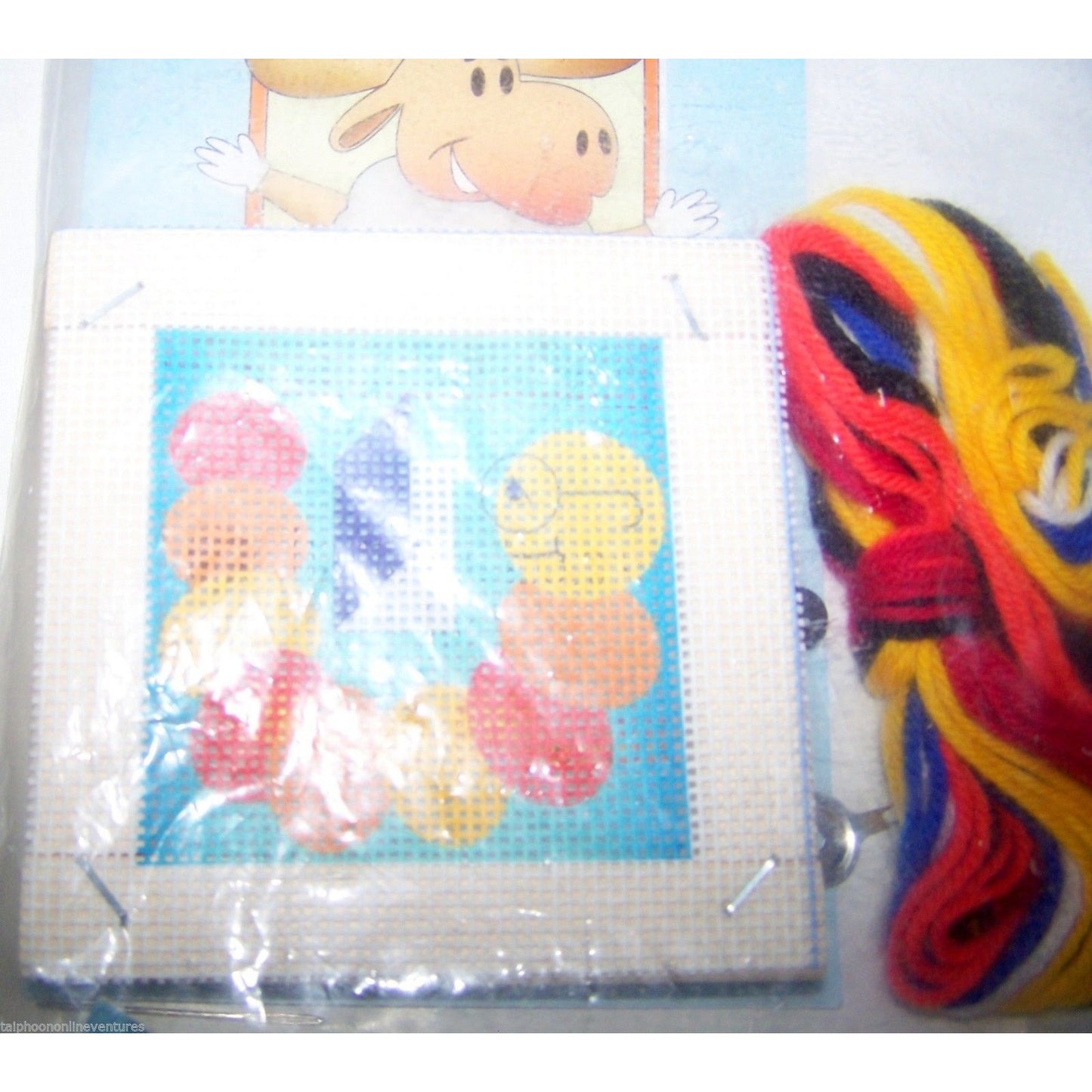 Craft Kit Mini Moose 3-D Adventures Bookworm Framed Kit Yarn Needle Buttons